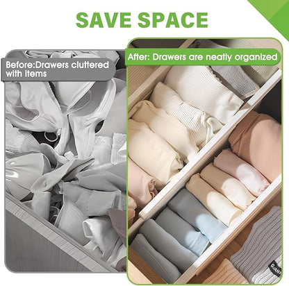 5 Pack Drawer Dividers 3.2" High Slim Organizers Expandable 10.8-17.9"