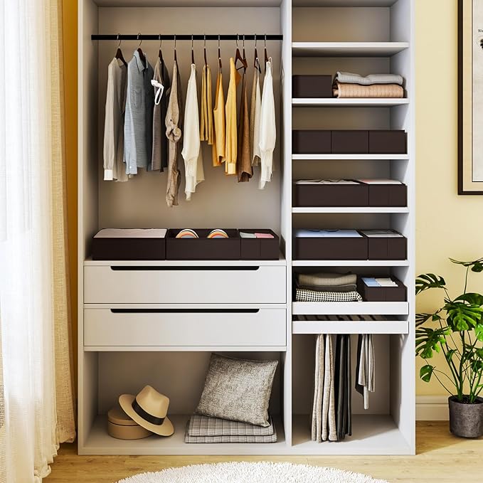 DIMJ Drawer Organizer Clothes, 12 Pack Underwear Organizer, Foldable Closet