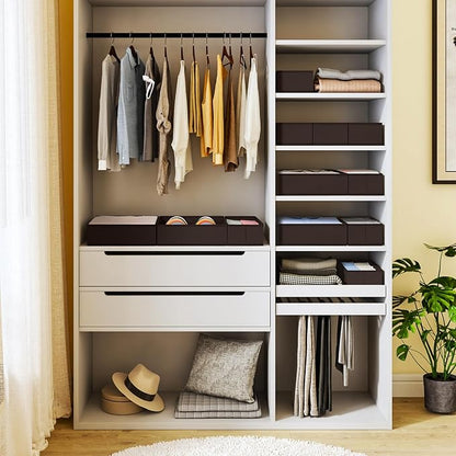 DIMJ Drawer Organizer Clothes, 12 Pack Underwear Organizer, Foldable Closet