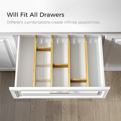 Adjustable Bamboo Drawer Dividers