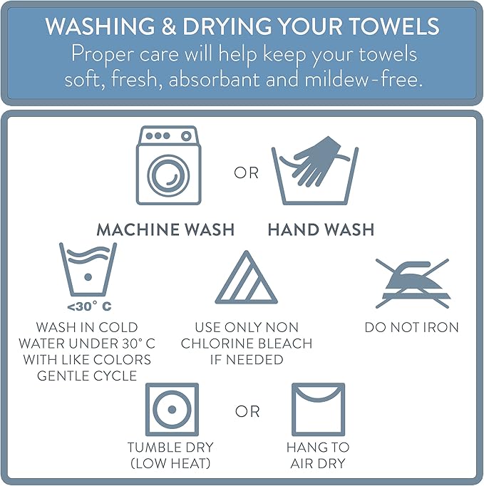 NY Loft 100% Cotton Towel Set 6 Piece Towel Set | Super Soft & Absorbent