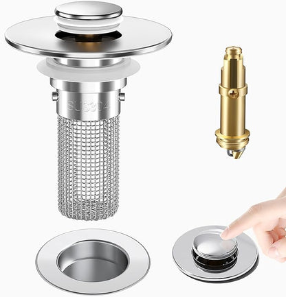 Bathroom Sink Drain Strainer, Pop-Up Bathroom Sink Stopper