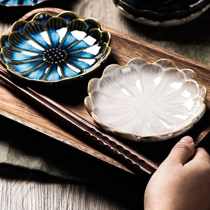 Ceramic Cutlery Salad Bowl Snack Plate Appetizer Plate Ceramic Tableware Household Seasoning Plate Dipping Sauce Plate Bone Plate Vegetable Plate Small Bowl (Color : C)