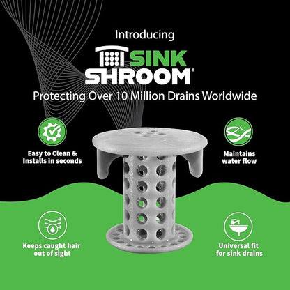 SinkShroom The Revolutionary Sink Drain Protector Hair Catcher/Strainer/Snare
