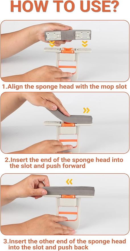 Self-Squeeze Mini Mop & Crevice Brush Set, Cleaning Tool