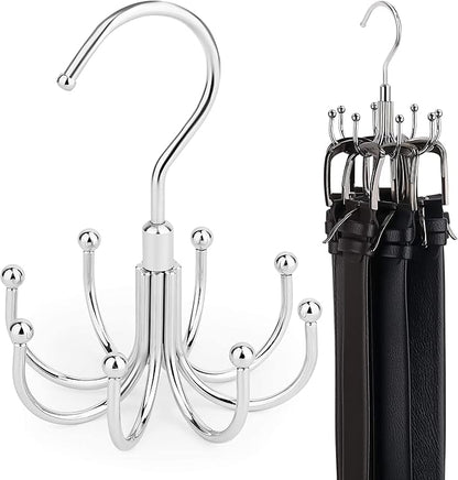 ZEDODIER Belt Hanger, 4 Pack Rotatable Belt Rack Closet Accessories Organizer
