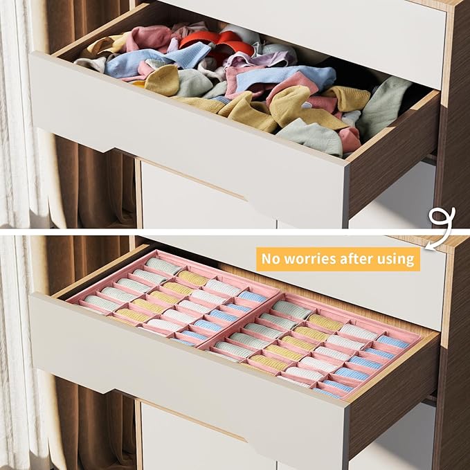 Joyoldelf Sock Organizer Drawer Organizer