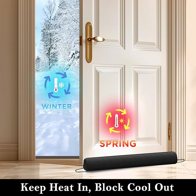 Sunolga Door Draft Stopper Blocks Hot and Cold Air