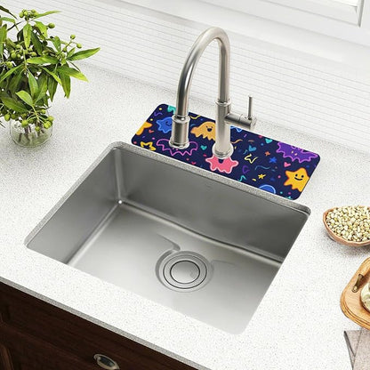 Kitchen Sink Splash Guard 1 PC 14.7 Inch Sink Faucet Mat Splash Guard