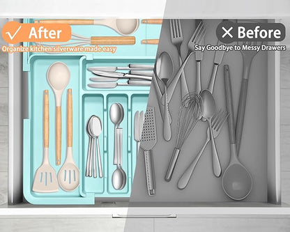 Silverware Organizer Expandable Kitchen Utensil Drawer Organizer Large BPA Free