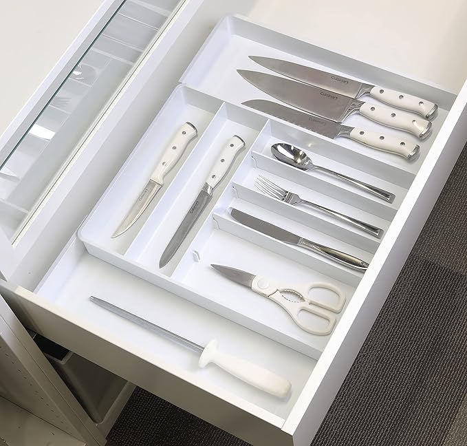 Simple Houseware Expandable & Adjustable Cutlery Drawer Organizer