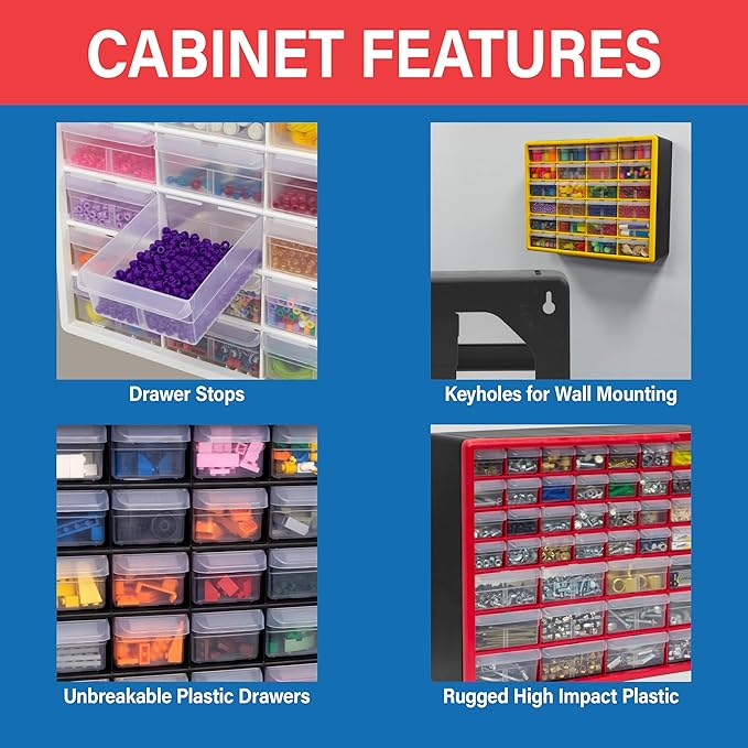 Akro-Mils 24-Drawer Plastic Drawer Storage Cabinet