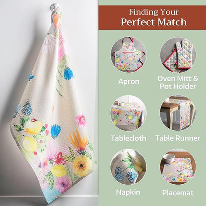 Maison d' Hermine Kitchen Towels Set of 3 100% Cotton 27.50" x 20" Reusable