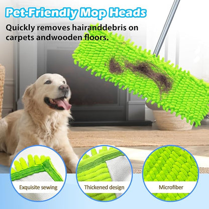 4PCS 16'' Microfiber Dust Mop Pads Compatible