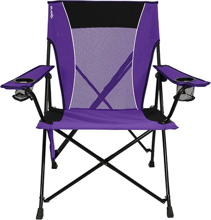 Kijaro Dual Lock Portable Camping Chairs - Enjoy the Outdoors with a Versatile Folding Chair, Sports Chair, Outdoor Chair & Lawn Chair - Dual Lock Feature Locks Position – Kawachi Purple