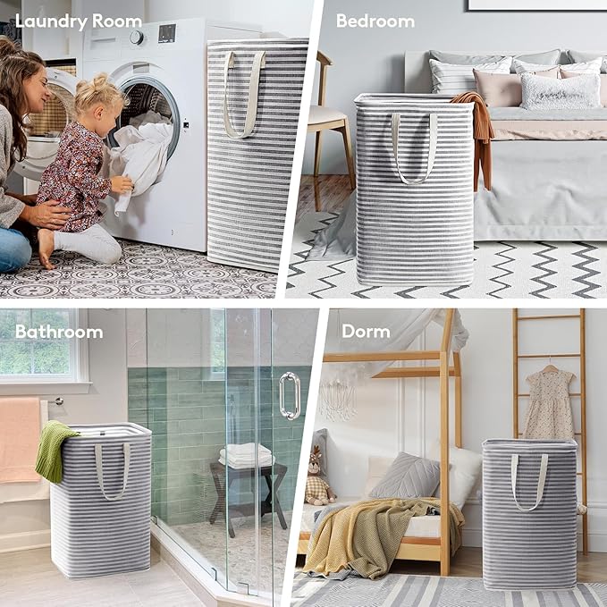 Lifewit 3 Pack Laundry Hamper Large Collapsible Laundry Baskets, Freestanding