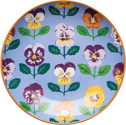 Jubilee Pansy Appetizer Porcelain Plates, Set of 4 Assorted
