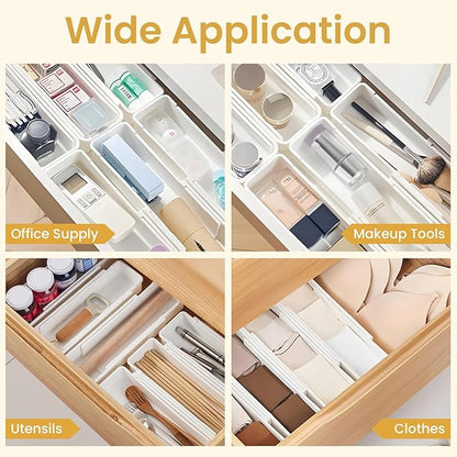 Drawer Organizers Set, Expandable Drawer Organizer Trays, Drawer Organizer Bins