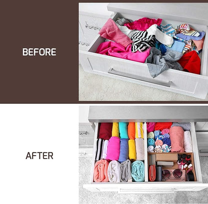 6 Pack Bamboo Drawer Dividers