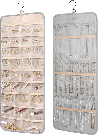 BAGSMART Hanging Jewelry Organizer Storage Roll