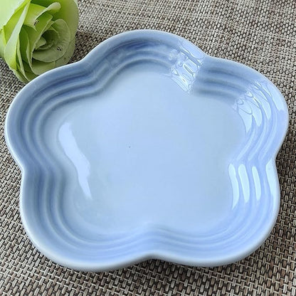 Small Ceramics Dish in Elegant Plums Blossoms Styles Multiple Color Appetizer Plates Perfect for Kitchen Dining Setting Flower Dish