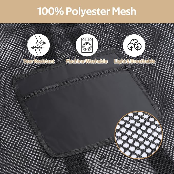 OTraki Mesh Laundry Bags 36 x 28 Inch Extra Large Travel Laundry Bag Backpack