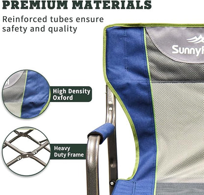SUNNYFEEL Camping Directors Chair, Heavy Duty,Oversized Portable Folding Chair with Side Table, Pocket for Beach, Fishing,Trip,Picnic,Lawn,Concert Outdoor Foldable Camp Chairs