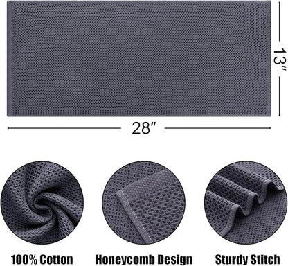 Kitinjoy 100% Cotton Waffle Weave Kitchen Hand Towels