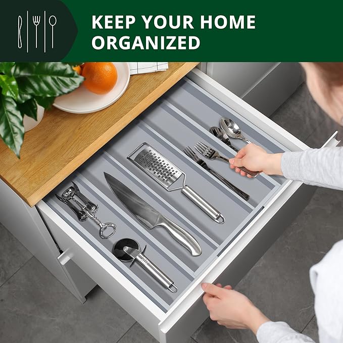 ROYAL CRAFT WOOD Luxury Bamboo Kitchen Drawer Organizer