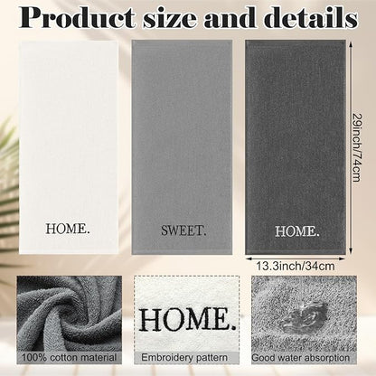 3 Pcs Farmhouse Decorative Hand Towels