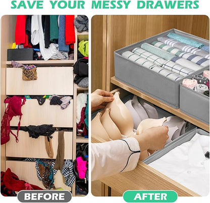 Drawer Clothing Organizer 16-Pack, Fabric Folding Wardrobe Organizer, Can Store