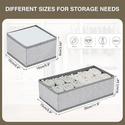 DIMJ Drawer Organizers for Clothing, Fabric Closet Organizers and Storage
