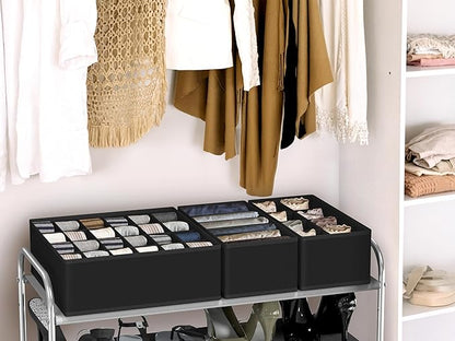 Simple Houseware Closet Underwear Organizer Drawer Divider Assorted 7 Pieces