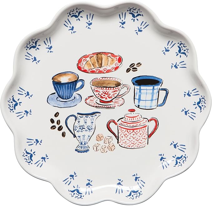 Now Designs Stoneware Appetizer Shaped Dish, Coffee Break