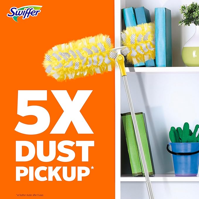 Swiffer Duster Kit with 6 ft Super Extendable Handle, Heavy Duty Starter Kit