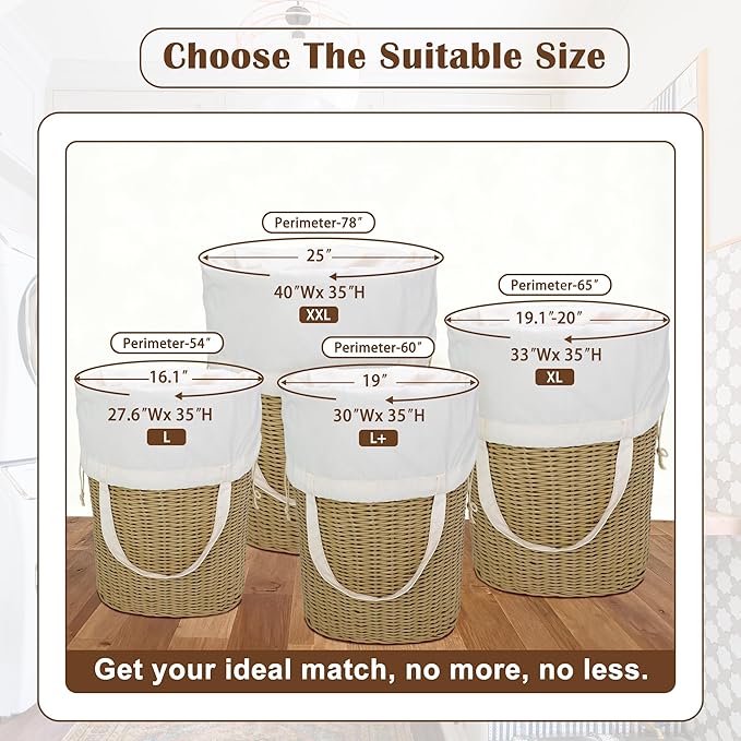 Cotton Canvas Laundry Bag 33"Wx 35"H, Thick Cotton Laundry Bag