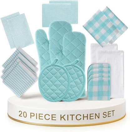 LANE LINEN Kitchen Towels and Dishcloths Sets
