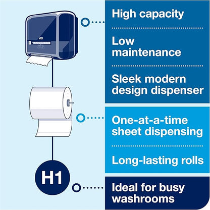 Tork Matic Soft Hand Towel Roll, Quick-Absorbing, Long-Lasting, Thick 2-Ply