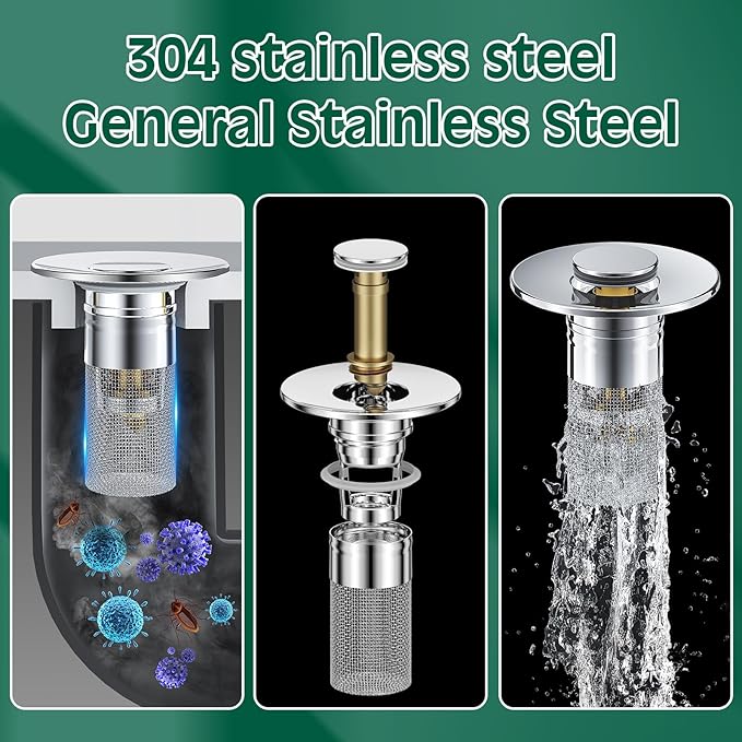 3 in 1 Sink Drain Strainer
