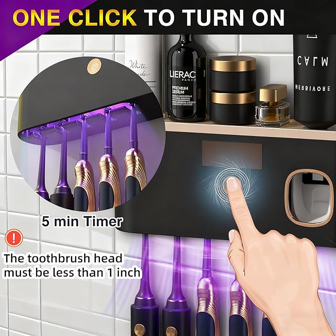 Toothbrush Holders for Bathrooms, Toothbrush Holder Wall Mounted