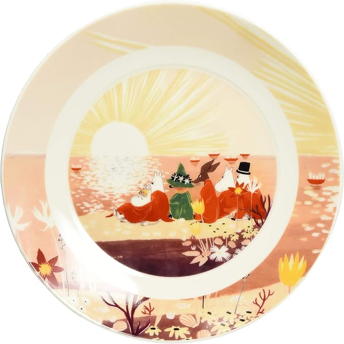 Yamaka Shoten MOOMIN MM3202-330 'Luonto' Plate, 7.7 inches (19.5 cm), Sunset, Microwavable, Moomin Goods, Scandinavia, Mother's Day, Tableware, Wedding Gift, Made in Japan