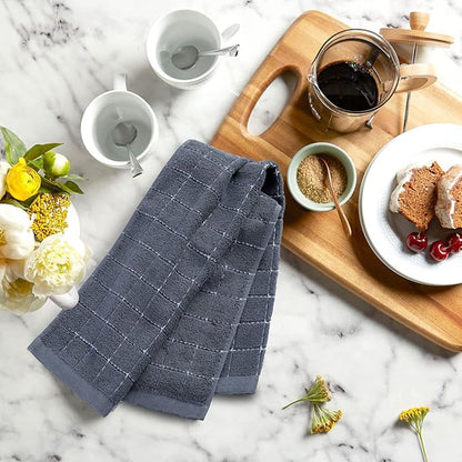 Mordimy 100% Cotton Terrycloth Kitchen Towels and Dishcloths Sets, Soft and