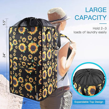 Bukere Laundry Hamper, Extra Large 2 in 1 Laundry Backpack Bag