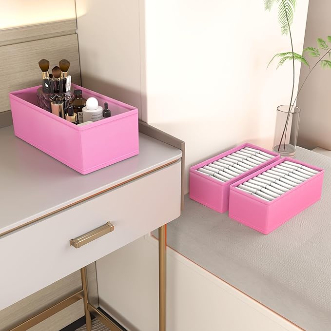 3 PACK Drawer Organizer Clothes，drawer Divider， Dresser Drawer Storage