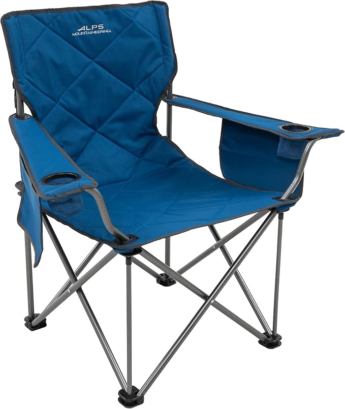 ALPS Mountaineering King Kong Camping Chairs for Adults with Mesh Cup Holders and Pockets, Built Durable and Reliable with Compact Foldable Steel Frame