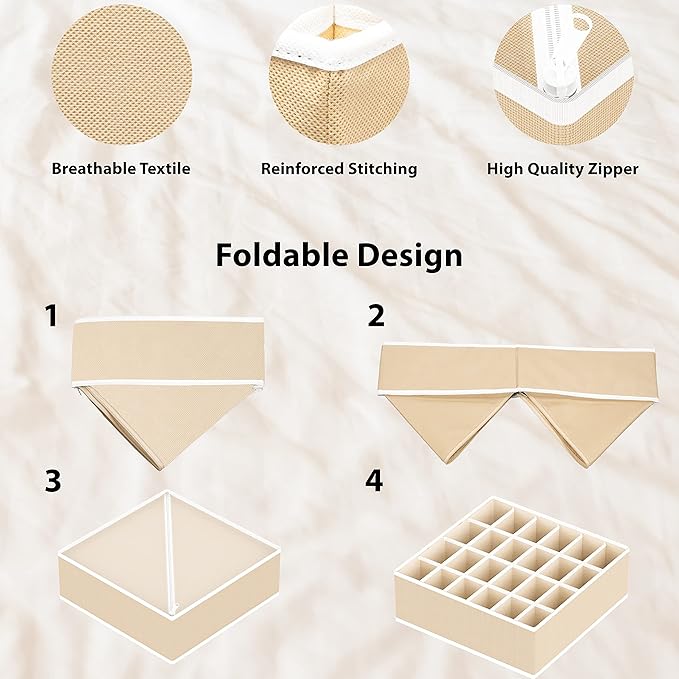 Simple Houseware 4-Pack Drawer Organizer Set