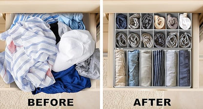 Simple Houseware Closet Underwear Organizer Drawer Divider Assorted 7 Pieces