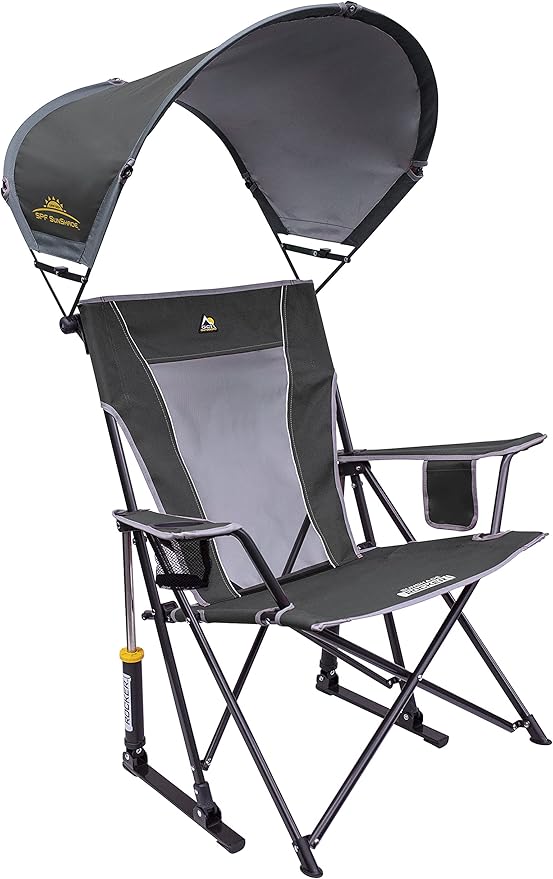 GCI Outdoor Sunshade Rocker Outdoor Rocking Chair with Canopy