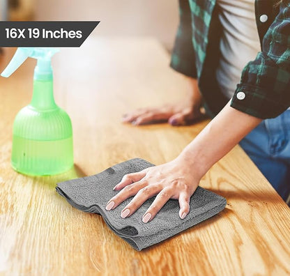 Utopia Towels Kitchen Bar Mops Towels, 100% Cotton Super Absorbent Grey