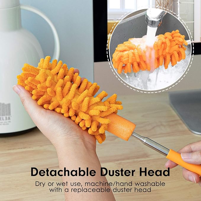Microfiber Duster for Cleaning, Tukuos Hand Washable Dusters